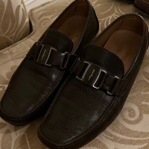 Men's size 9 ferragamo loafers brown drivers